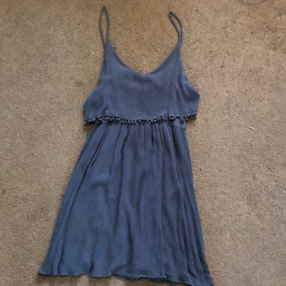 Blue gray dress